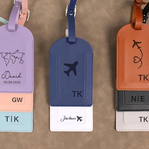 Monogrammed Luggage Tags, Personalized Leather Luggage Tag,Custom Wedding Luggage Tag,Travel Gift for Her,Bridesmaid Gifts,Christmas Gifts