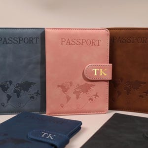 Personalized gifts,Personalized passport cover and luggage tag set,passport holder, travel gifts for him,Travel accessories