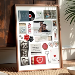 Modèle de pochettes d'allumettes personnalisées, affiche imprimable boîte d'allumettes pour couple, cadeau de Saint-Valentin pour petit ami, art mural bricolage, modèle de toile