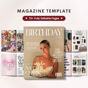 Birthday Magazine Bestie Gift Template, Custom Birthday Gift For Girl Best Friend, Printable Birthday Keepsake, Gift For Her, Canva Template