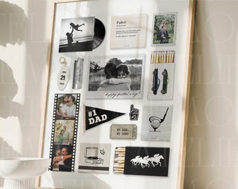 Fathers Day Matchbook Art Template, Custom Matchbox Poster Gift For Dad, Father's Day Gifts, Editable Canva Template, 024