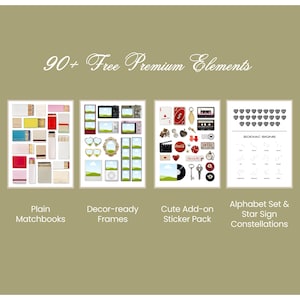 Custom Matchbook Poster Art Print Template, Printable DIY Matchbooks Print, Valentines Wall Art Gift For Him, Canva Template image 6