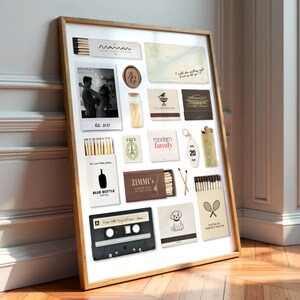 Modelo personalizado para impressão de arte em caixa de fósforos neutra, pôster de caixa de fósforos para imprimir, presente de aniversário para namorado e namorada, modelo do Canva imagem 2