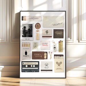 Modelo personalizado para impressão de arte em caixa de fósforos neutra, pôster de caixa de fósforos para imprimir, presente de aniversário para namorado e namorada, modelo do Canva imagem 9