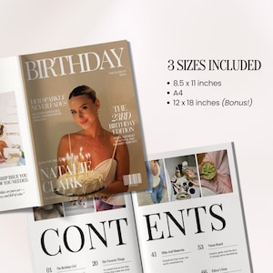 Birthday Magazine Bestie Gift Template, Custom Birthday Gift For Girl Best Friend, Birthday Keepsake Gift For Her, Canva Template, 009 image 6