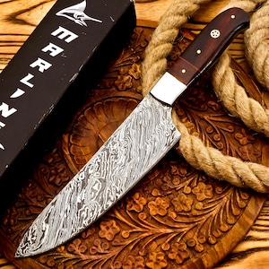 Damascus Chef Knife | Gift for Mom | Mother&#39;s Day Gift | Premium Knife | Unique Kitchen Knife Gifts | Artisan Crafted with Love