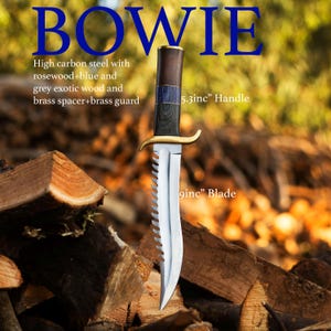 Steel Bowie Knife | Outdoor Knife | Survival Gear | Gift for Hunter | Durable Blade | Hunting Tool | Gift For Him | Gift | Hunting Knife