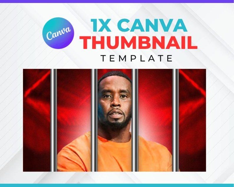 1 Canva Youtube Thumbnail Template for Faceless Celebrity News ...