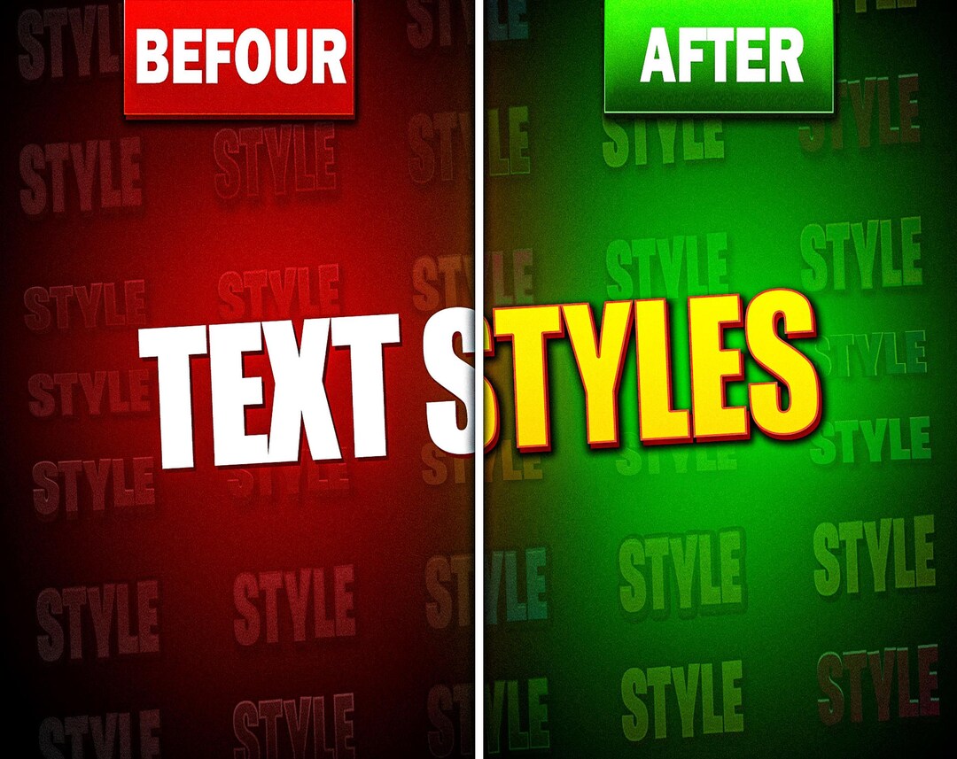 Photoshop Text Style Pack - Etsy