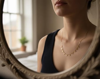 14K Gold Plated Personalized Number Necklace – 925 Sterling Plated Angel