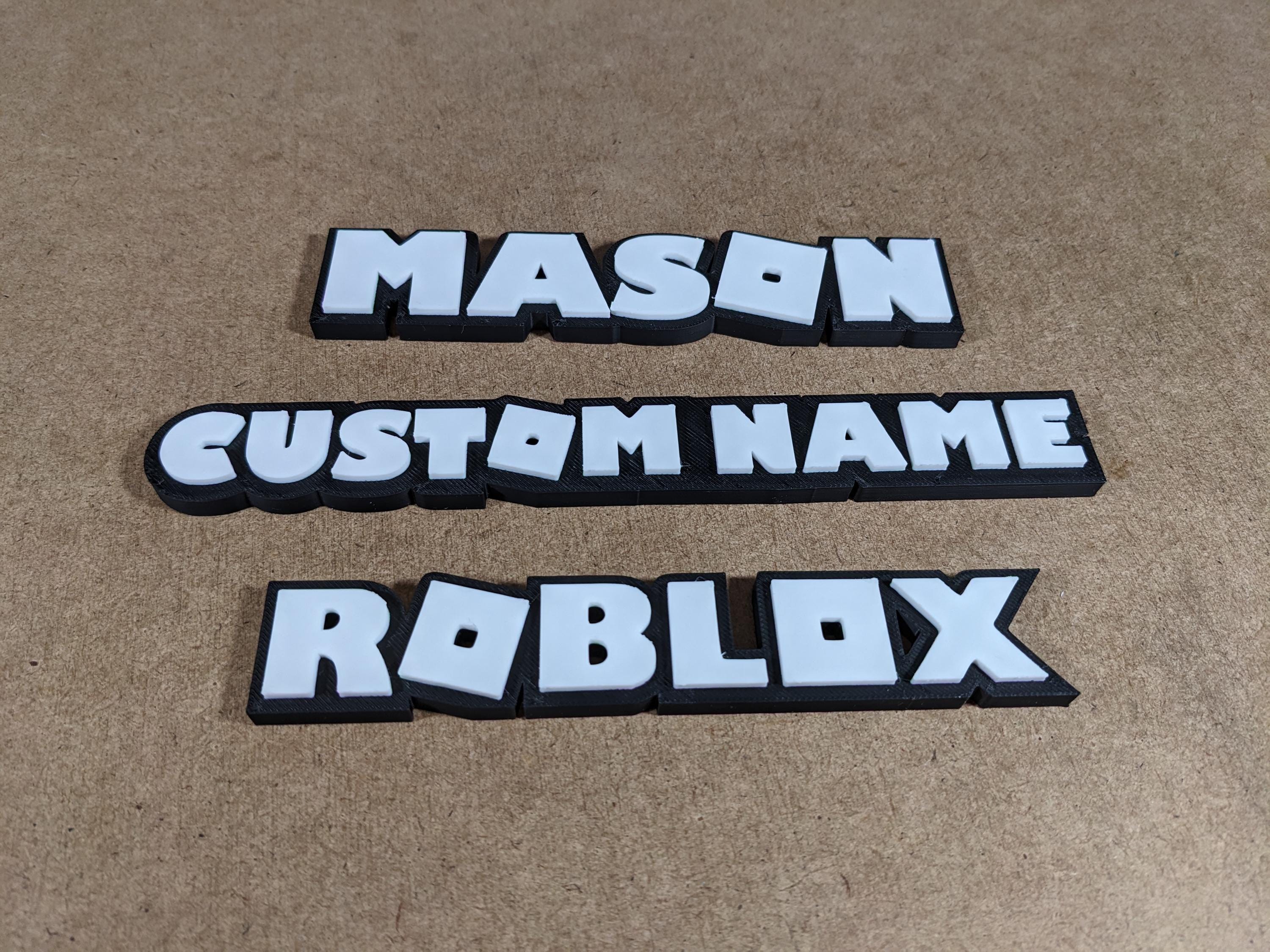 Roblox Editable Sign Roblox Style Custom Name Personalized Gaming Sign - 3D Printed Desk ...
