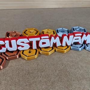 Roblox レトロスタイル カスタム名 パーソナライズ ゲーム サイン - 3D プリント デスク アクセサリー パーティー デコレーション
