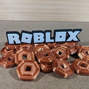 Robux Roblox Coins - Bronze or Copper - Double Sided 3D Printed Replica Party Favors Toy Props