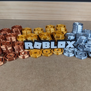 Robux Roblox Coins - Mixed Color Order - Double Sided 3D Printed Replica Party Favors Toy Props