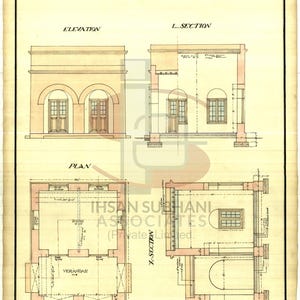 DESSINS DU BÂTIMENT | Plans architecturaux dessinés à la main et élévations