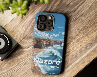 Praia do Norte Nazaré Hülle Kompatibel mit iPhone, Google & Samsung Handys