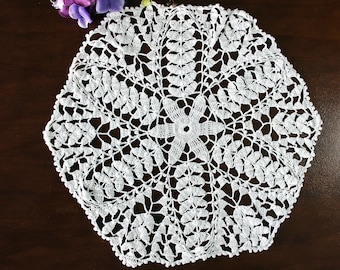 Lace Wheat Doily 17.5\u201d Handmade Doily