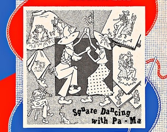 Aunt Martha's, 3068, Square Dancing with Ma & Pa ( Hillbilly Hoedown) Hot Iron Transfers