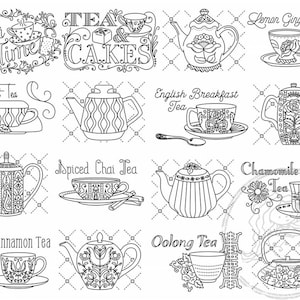 Embroidery Patterns Book, Aunt Martha&#39;s, Tea Time, Magazine, Hot Iron Transfers, Teacups and Teapots, Pattern Book 413