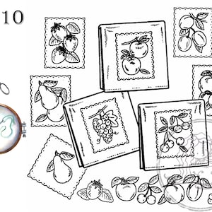 Aunt Martha&#39;s, 3510, Fruit For Tea Towels, NEW Transfer Pattern, Hot Iron Transfers, Uncut, Unopened Transfers