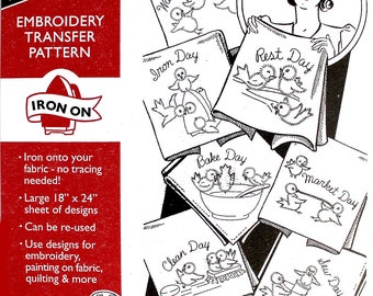Aunt Martha's, 4014 Baby Chicks, Hot Iron Transfers, NEW Uncut, Vintage Embroidery