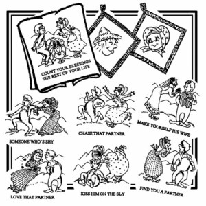 Aunt Martha&#39;s, 3973, Country Courtship, Transfer Pattern, Hot Iron Transfers, Uncut, Unopened Transfers