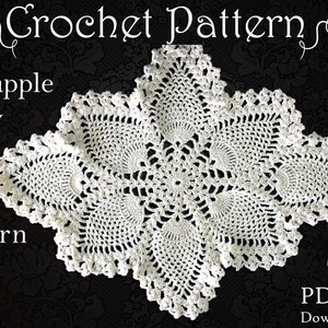 Pineapple Doily, PATTERN , Crochet Doily Pattern, Old Pattern Reproduced in PDF Format 112