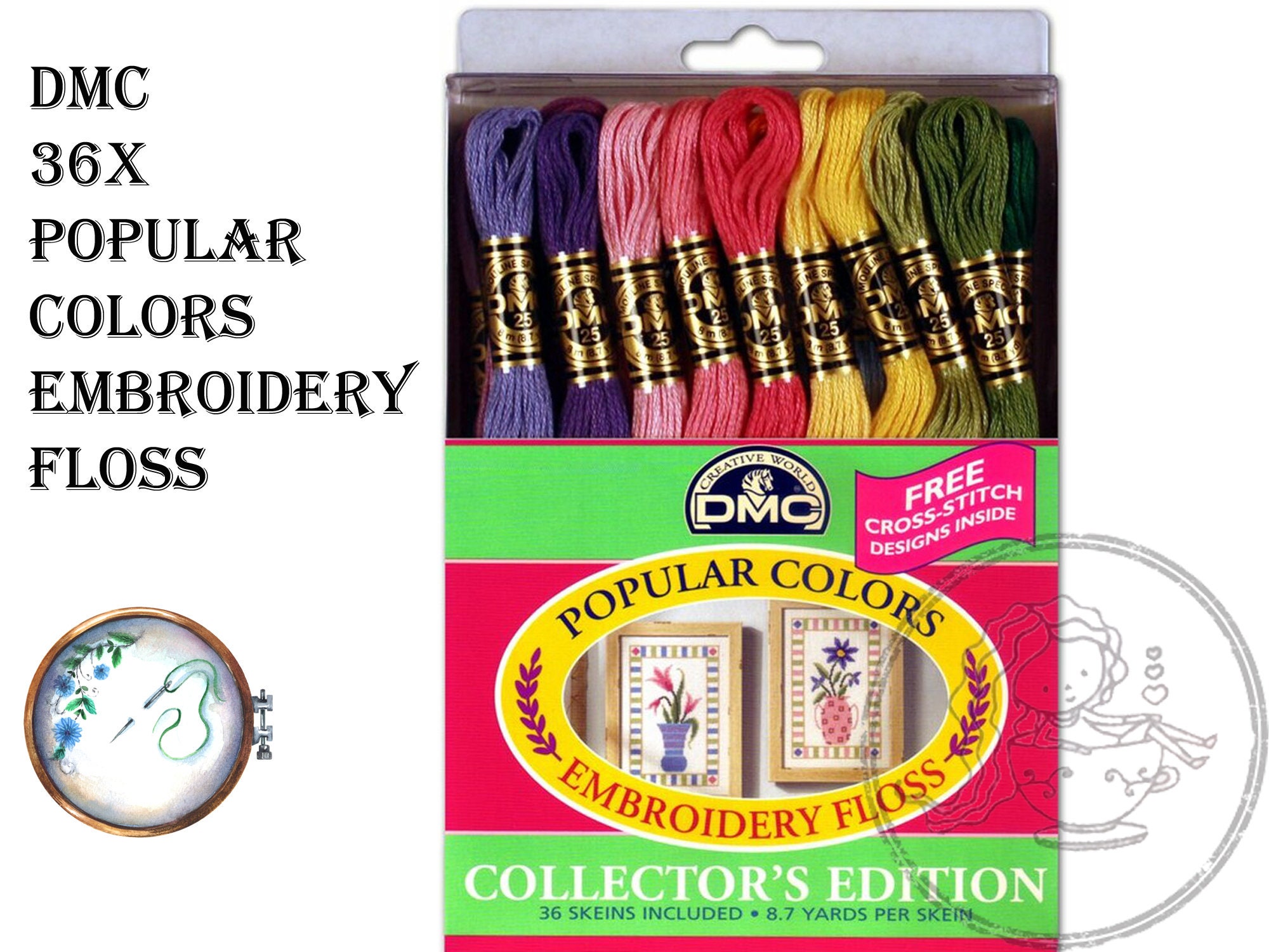 DMC Popular Colors Embroidery Floss Assorted Colors Floss Etsy