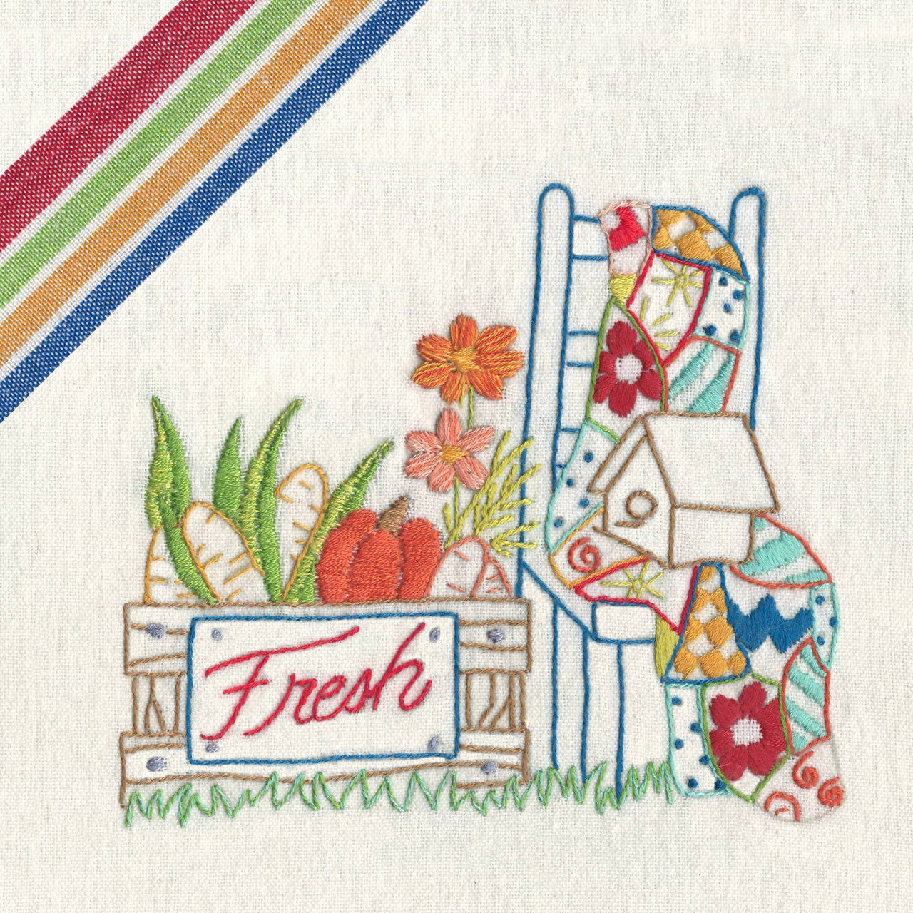 Stitcher's Revolution Retro Fruit Iron-On Transfer - Embroidery Pattern Pack