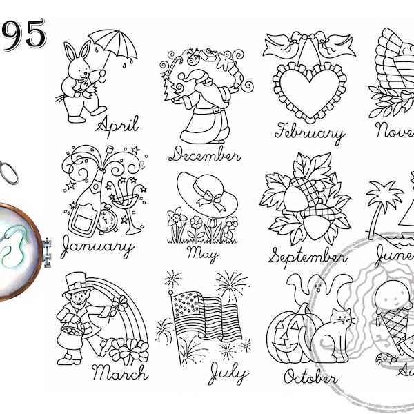 Monthly Iron On Etsy