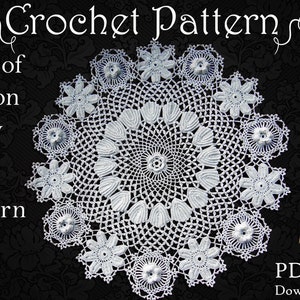 PATTERN - Rose of Sharon Doily, Crochet Pattern for 10.5 Inch Doily, Old Pattern Reproduced in PDF Format 118