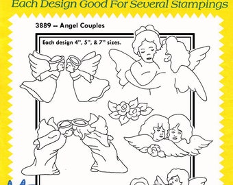 Aunt Martha's®, Hand Embroidery, Transfer Pattern, 3889 Angel Couples