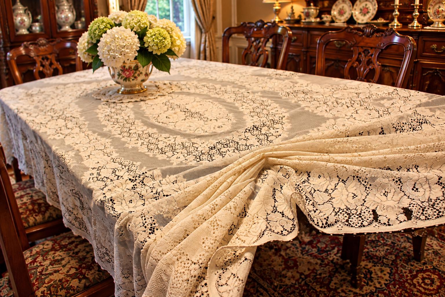 Vintage Quaker Lace Table Cloth - Etsy