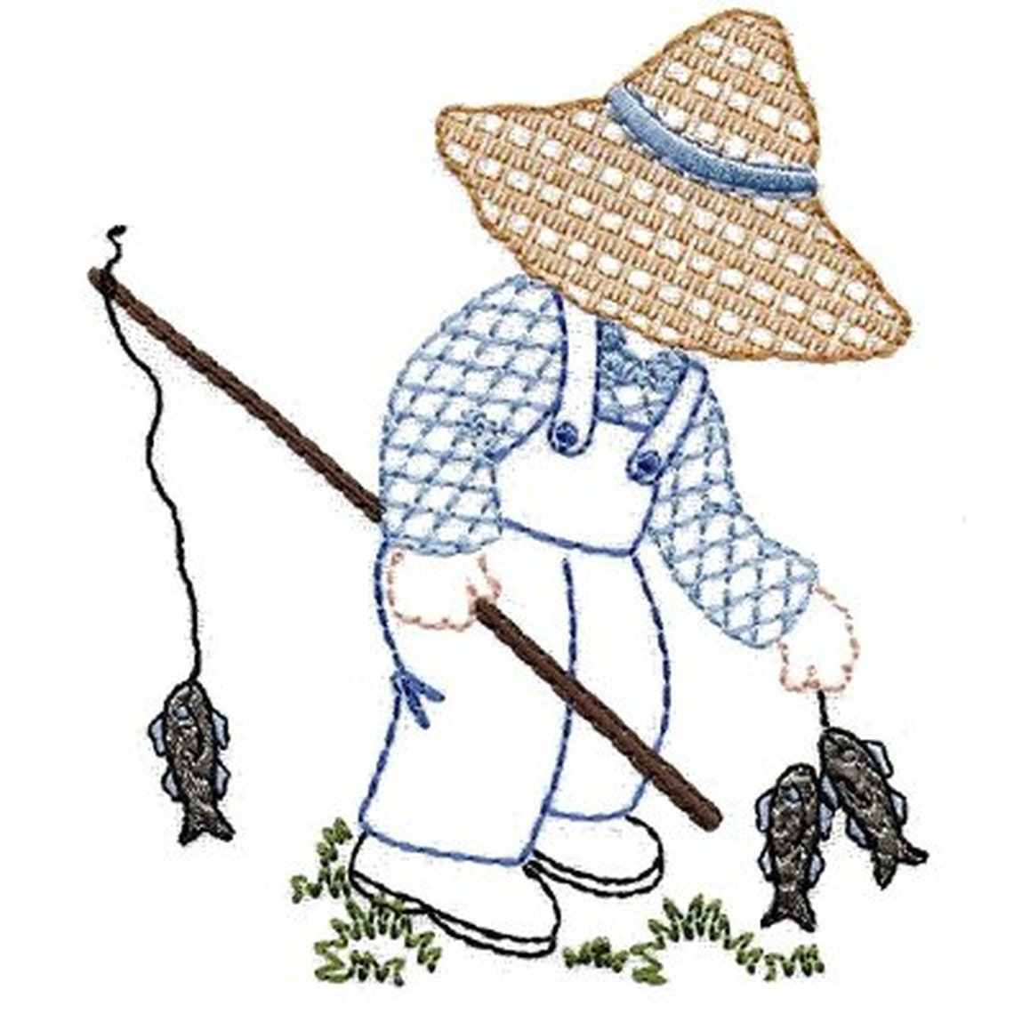 Aunt Martha's 3919 Denim Dan, Transfer Pattern, Hot Iron Transfers ...
