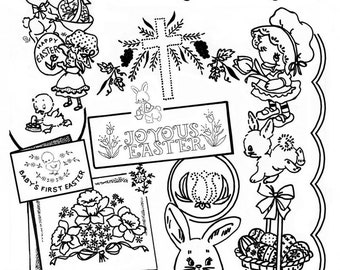 Embroidery, Transfer Pattern, Aunt Martha's, 3807 Easter Designs