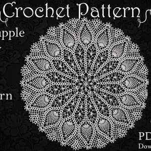 PATTERN - Pineapple Doily, Crochet Pattern for 21 Inch Doily, Old Pattern Lovingly Reproduced in PDF Format 117