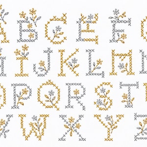 Aunt Marthas 3904 Cross Stitch Alphabet Hot Iron Transfer Pattern Letters Numbers Vintage Embroidery Uncut Unopened