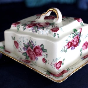 James Kent Cheese Dish and Platter, Antique Cheese or Butter Dish 16021