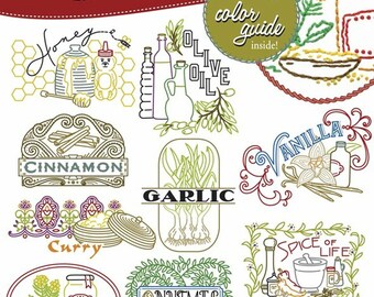 thumbnail image 2 of Stitcher's Revolution Spice Of Life Iron-On Transfer - Embroidery Pattern For Towels & Linens 2 of 12