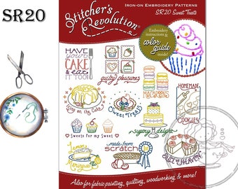 Stitcher's Revolution, SR20, Sweet Treats, NEW Transfer Pattern, Hot Iron Transfers, Uncut, Unopened Transfers