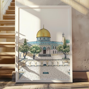 Dome of the Rock Art Print: Islamic Home Decor (Digital Download)