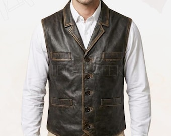 Handmade Cowboy Custom Vest for Guillaume Ritard