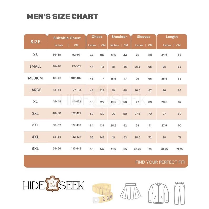 size-chart-on-mens-leather-armoured-outerwear
