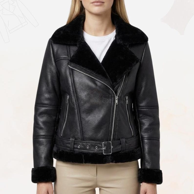 womens-black-lambskin-leather-shearling-aviator-jacket-front-view