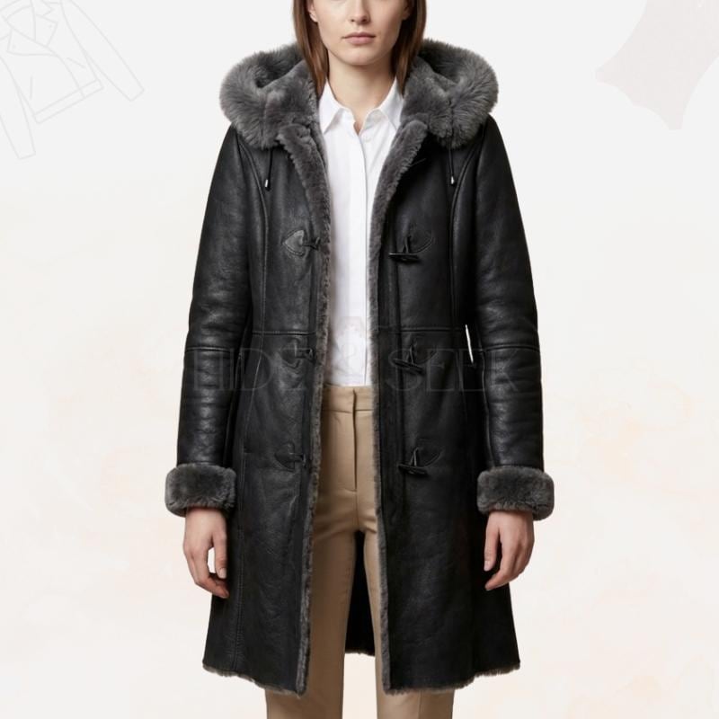 Leather Duffle Coat - Etsy