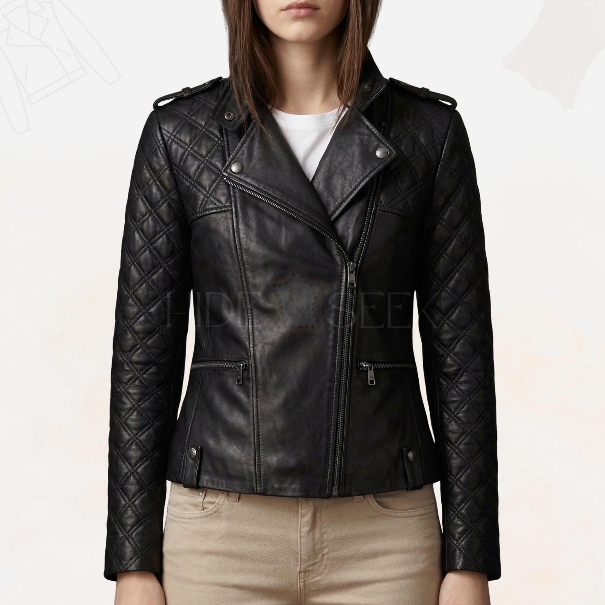 Asymmetrical Leather Jacket - Etsy