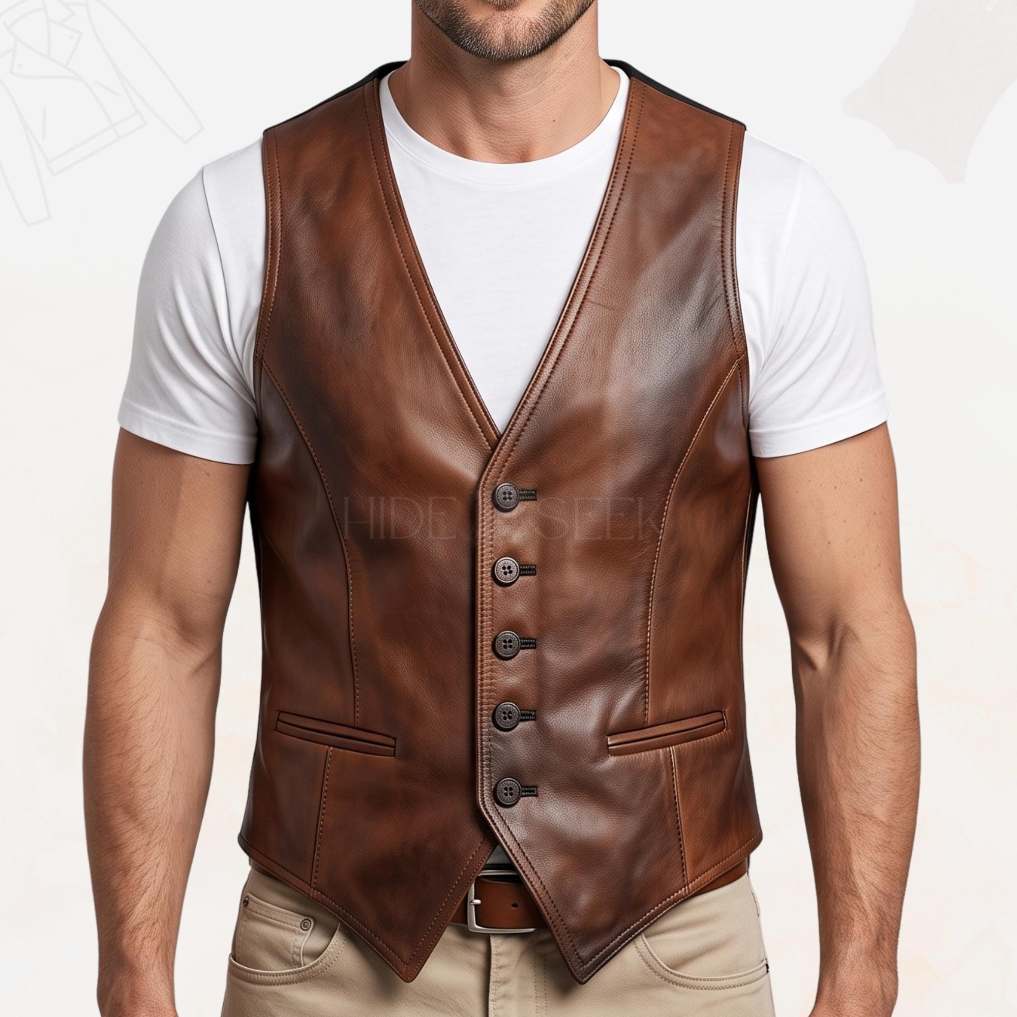 Cowboy vest - Etsy 日本