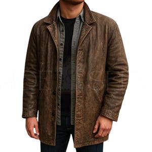 Herren-Westernjacke Aus Wildleder, Fransen, Lederjacke, American