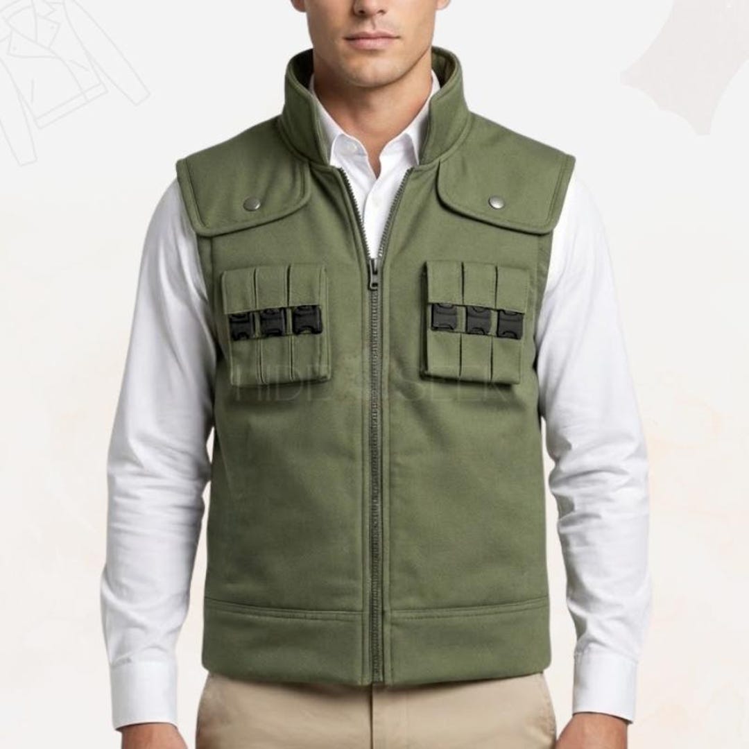 Handmade Olive Green Tactical Ninja Flak Military Style Anime