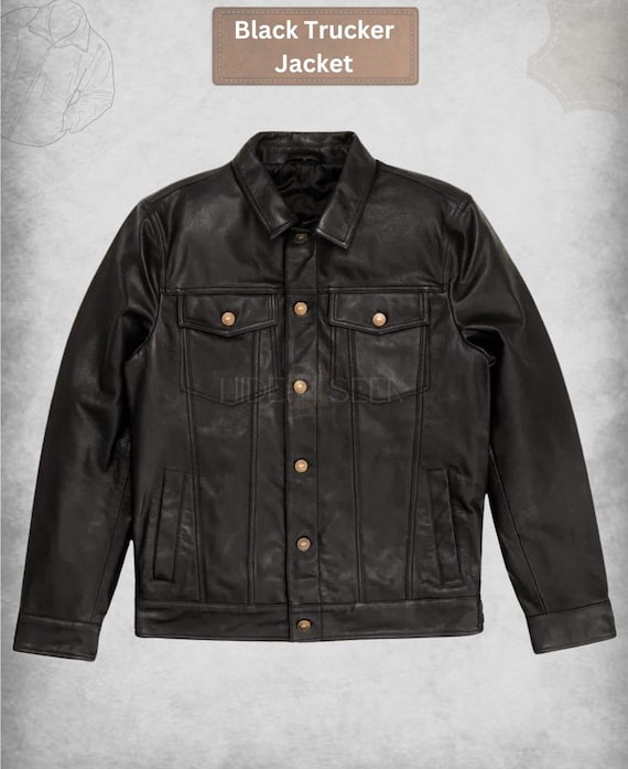 ジャケット・アウター CALEE COW LEATHER TRUCKER JACKET NAVY L CALEE COW LEATHER TRUCKER JACKET NAVY L